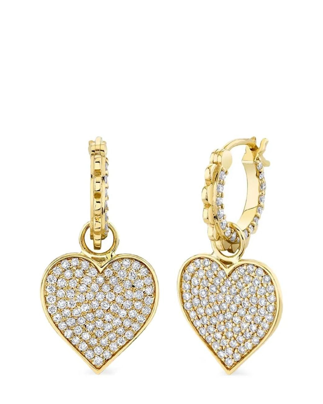 Orecchini Heart di Sydney Evan in Metallic