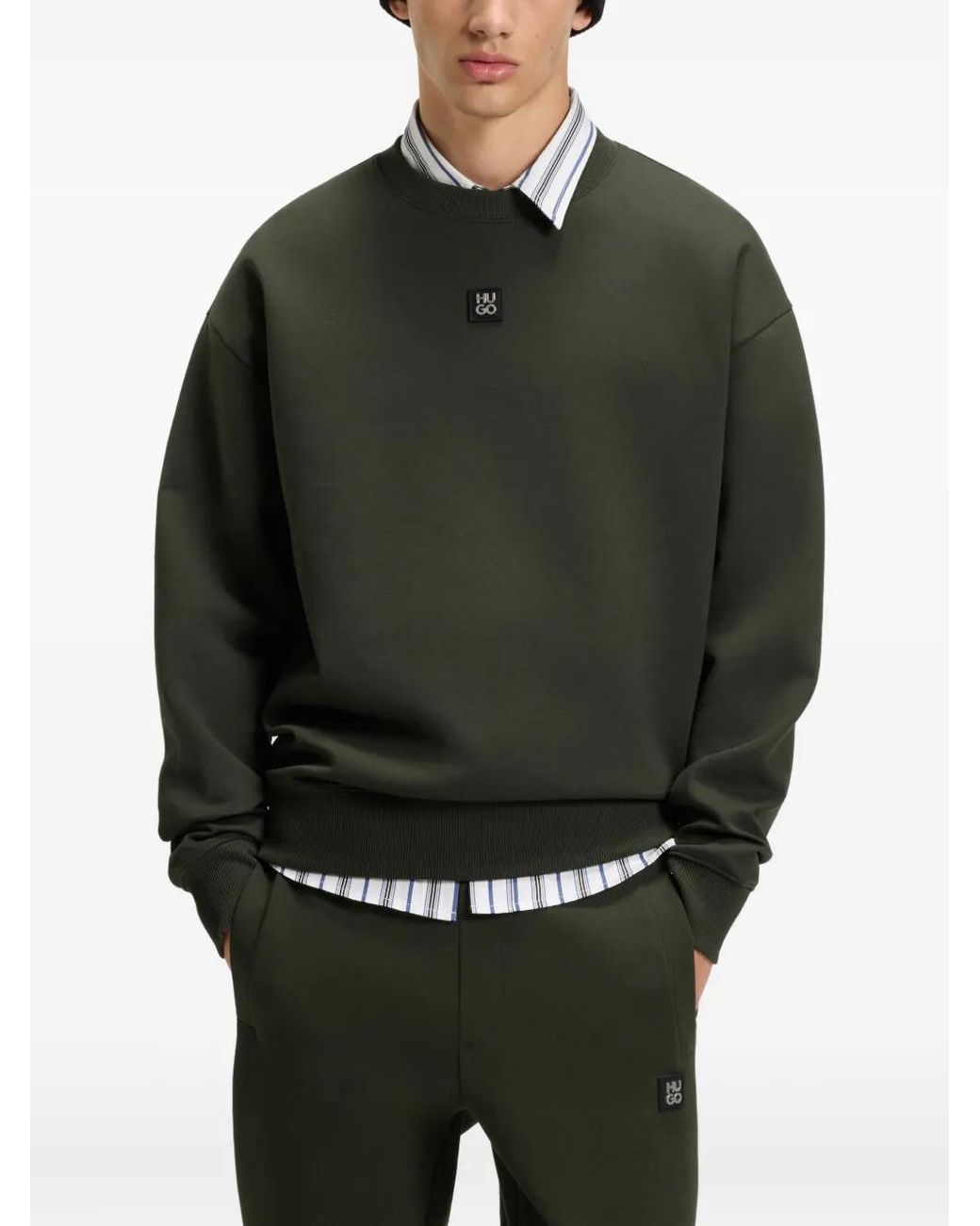 HUGO Green Logo Sweatshirt for men
