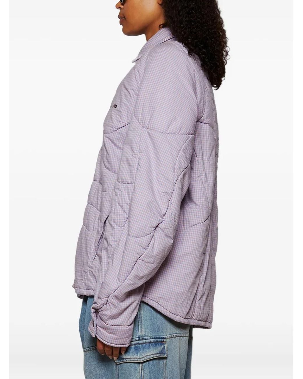 Natasha Zinko Purple Cotton Quilted Jacket