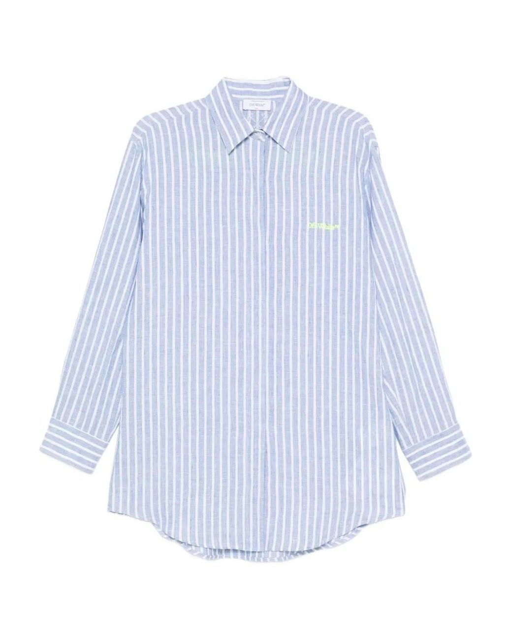 Off-White c/o Virgil Abloh White Striped Shirt Dress