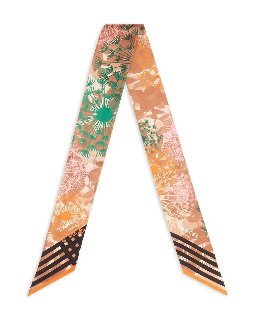 Lancel Multicolor Floral-Print Silk Headband