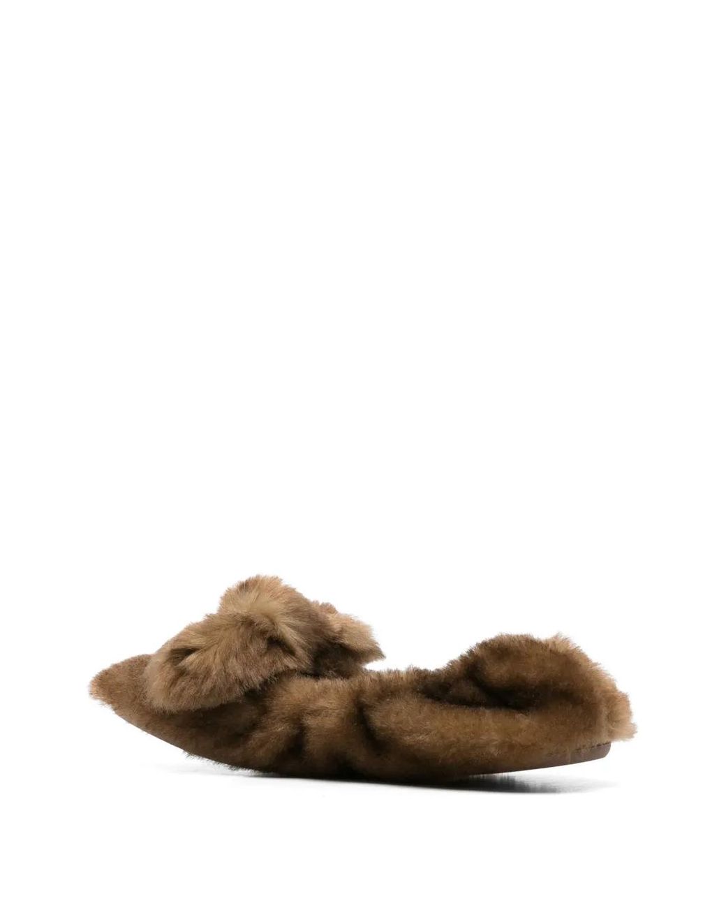 Zimmermann Brown Shearling Ballet Flats