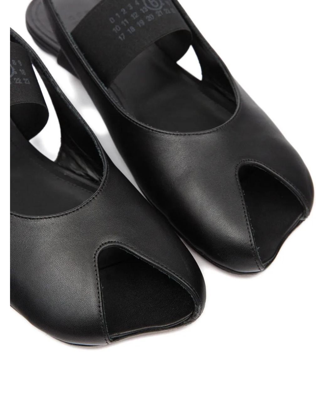MM6 by Maison Margiela Black Anatomic Numeric Slingback