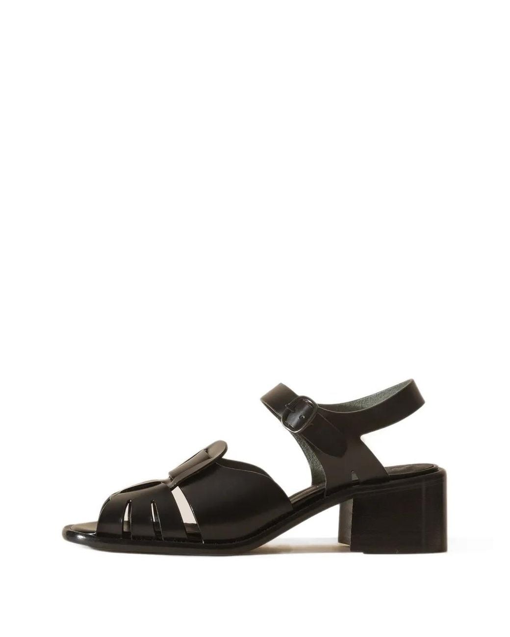 Hereu Black Ancora Heeled Sandals
