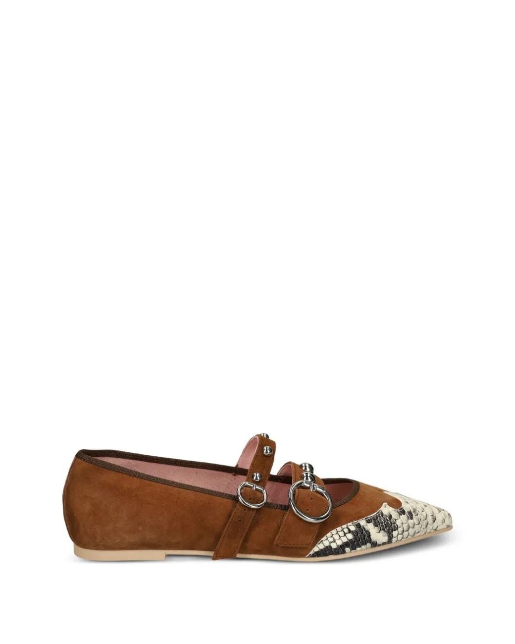 Pretty Ballerinas Brown Paris Leather Ballet Flats