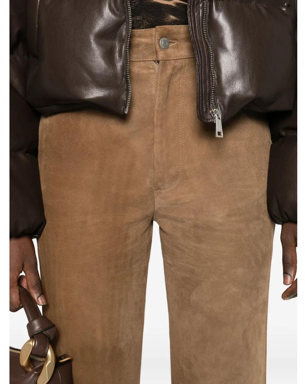 Nanushka Brown Five-Pocket Trousers