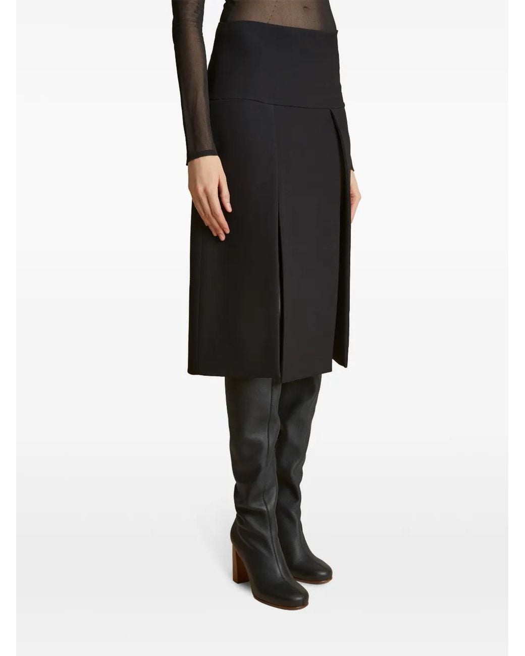 Khaite Kidd Midi Rok in het Black