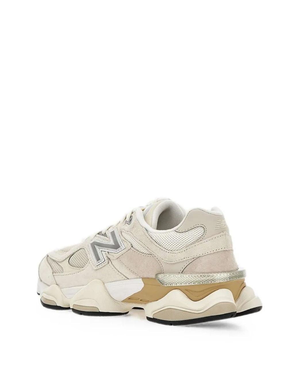 New Balance White 9060 Logo-Patch Sneakers