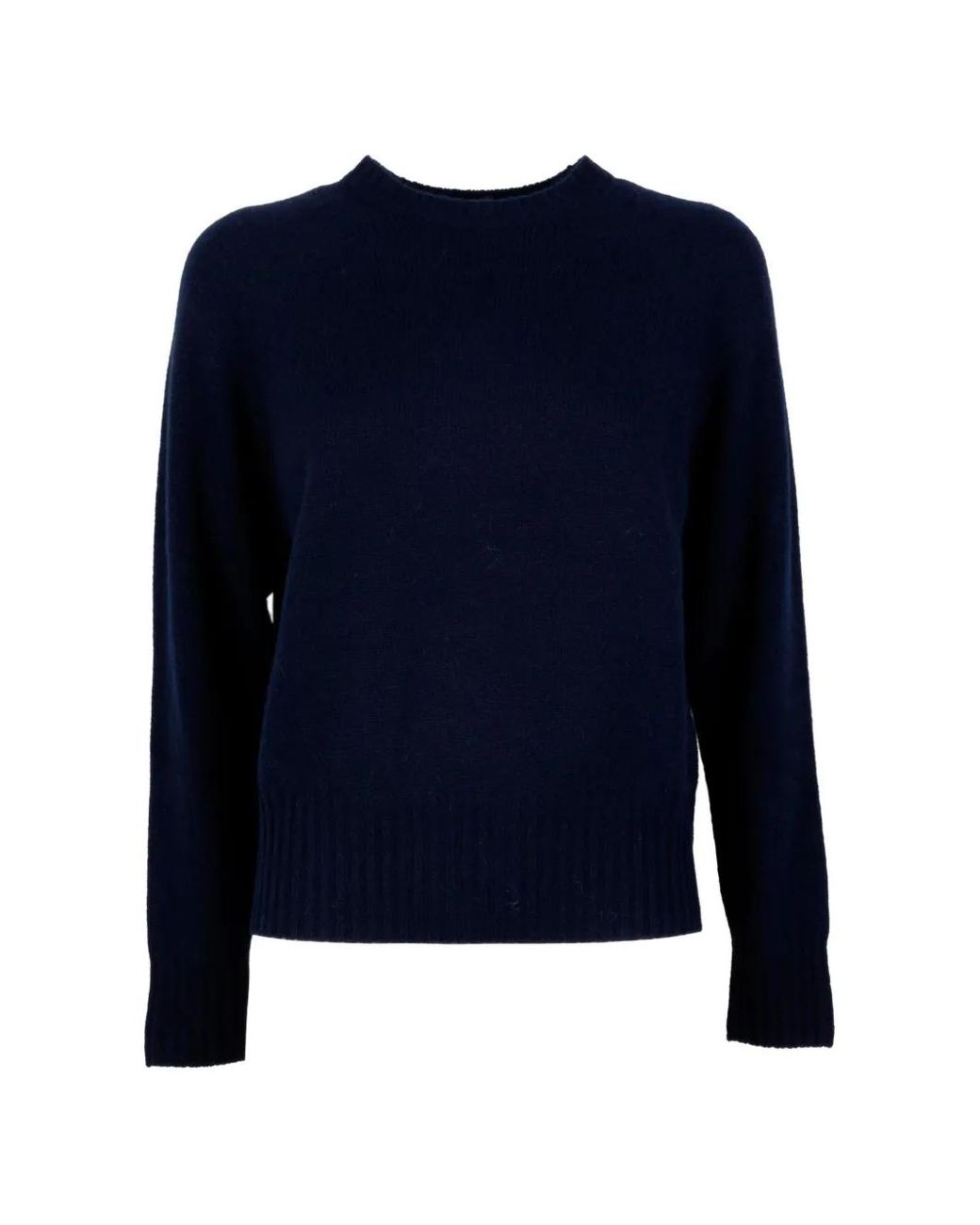 Seventy Blue Long-Sleeve Ribbed-Trim Sweater