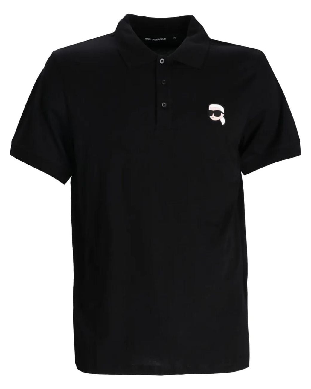 Karl Lagerfeld Black Ikonik Karl Polo Shirt for men