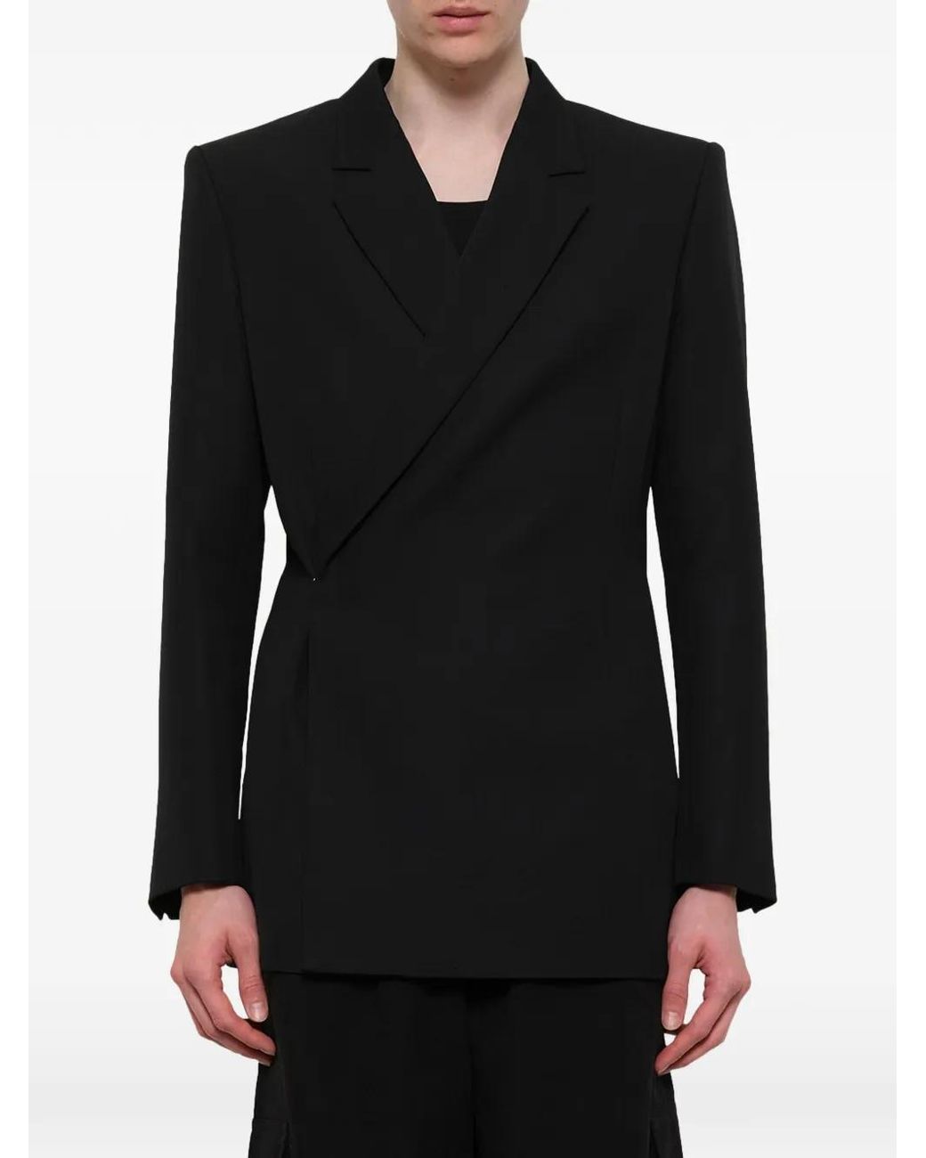 Egonlab Black Egonic Double-Breasted Jacket for men