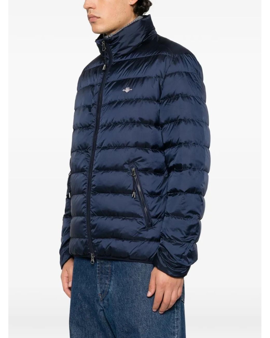 Gant Blue Quilted Puffer Jacket for men