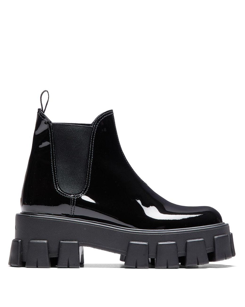 monolith patent leather booties
