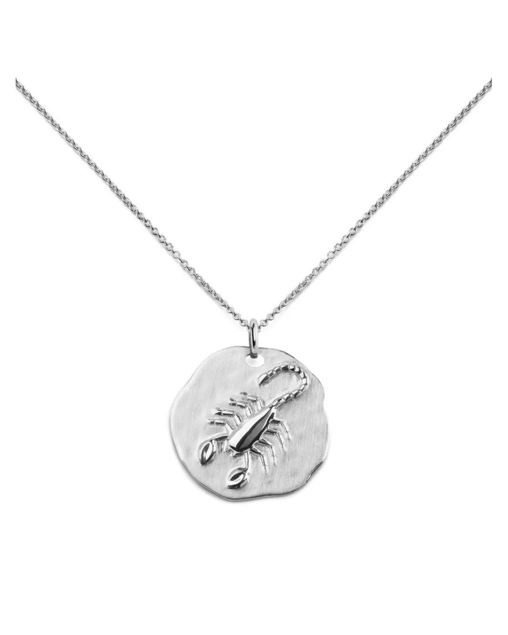 Monica Vinader White Scorpio Zodiac Pendant Necklace