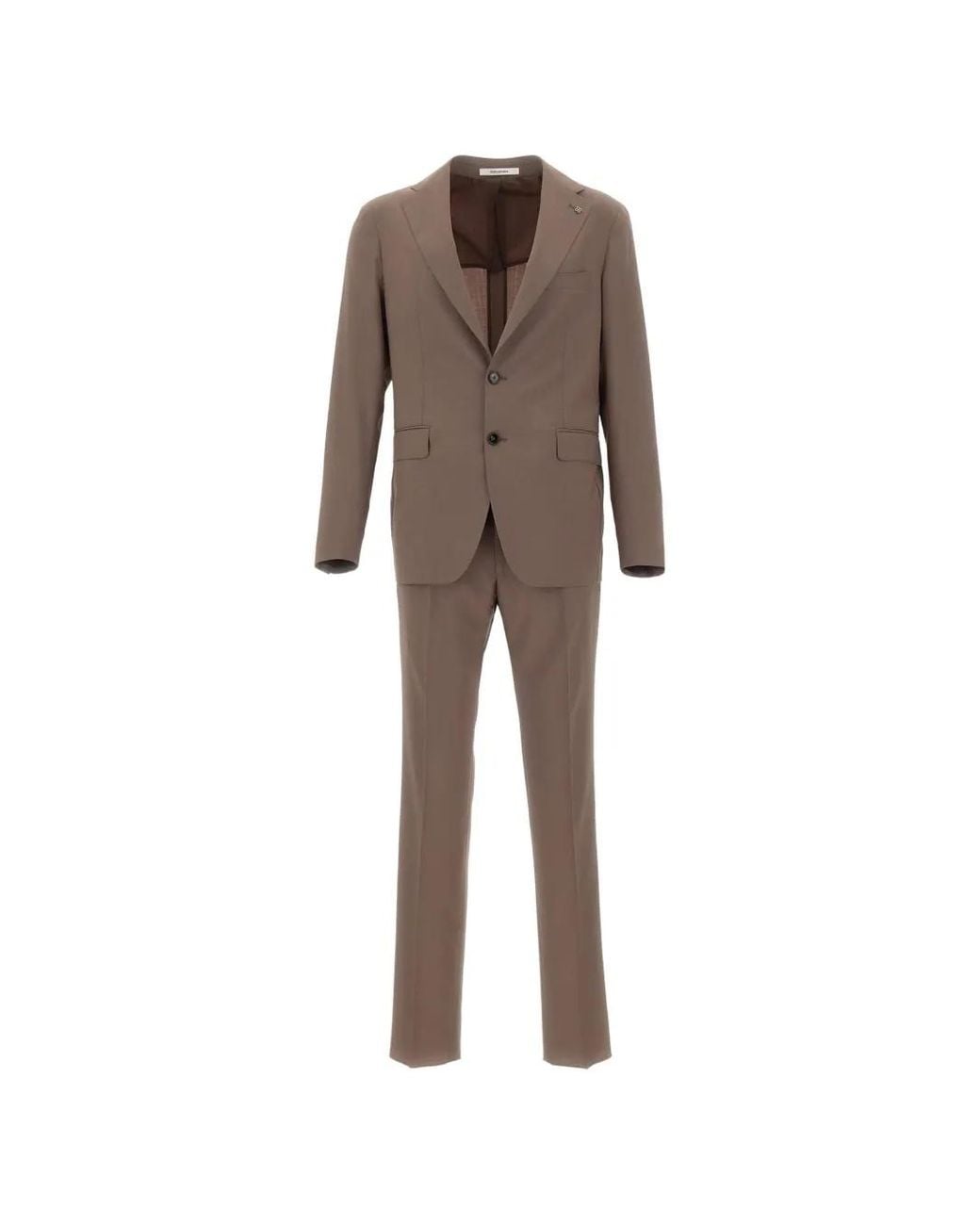 Tagliatore Natural Single-Breasted Wool Suit for men