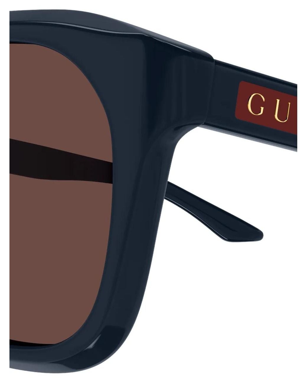 Gucci Black Rectangle-Frame Sunglasses for men