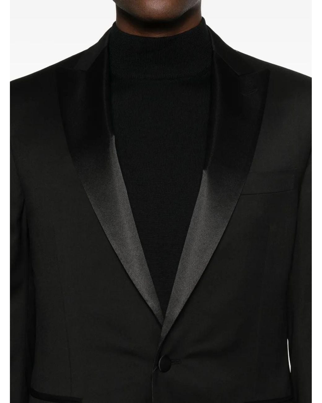 Corneliani Black Peak-Lapel Suit for men