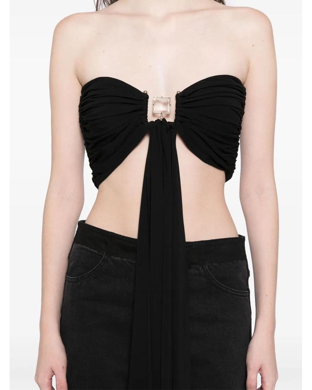 Christopher Esber Black Bezel Quartz Draped Top