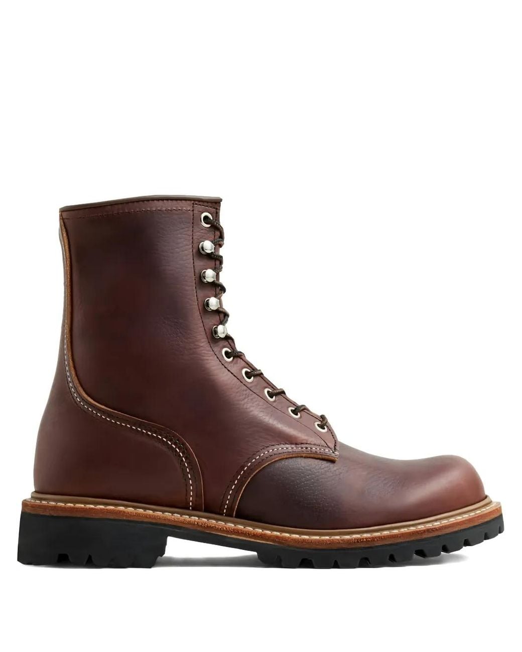 Red Wing Brown Logger Leather Boots for men