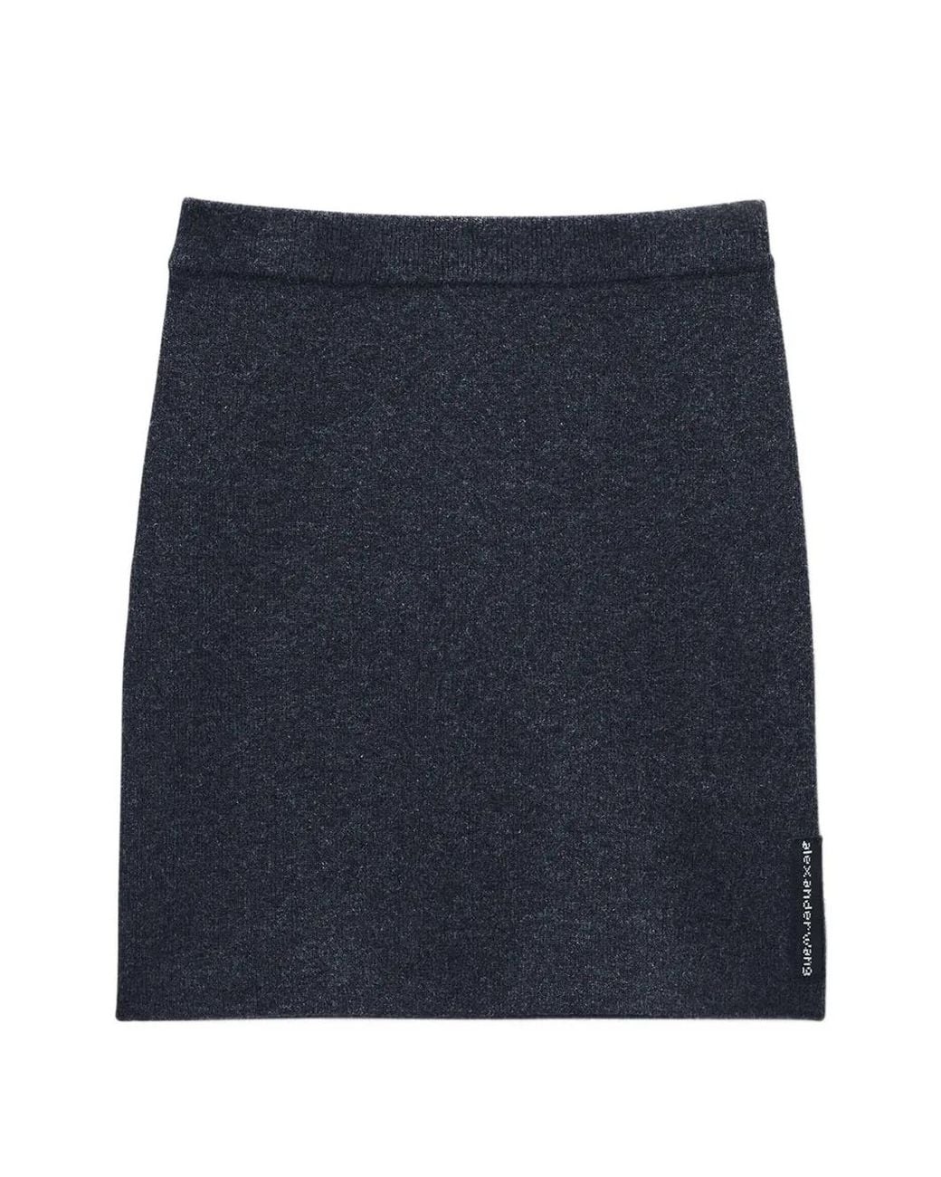 Alexander Wang Blue Logo-Patch Mini Skirt