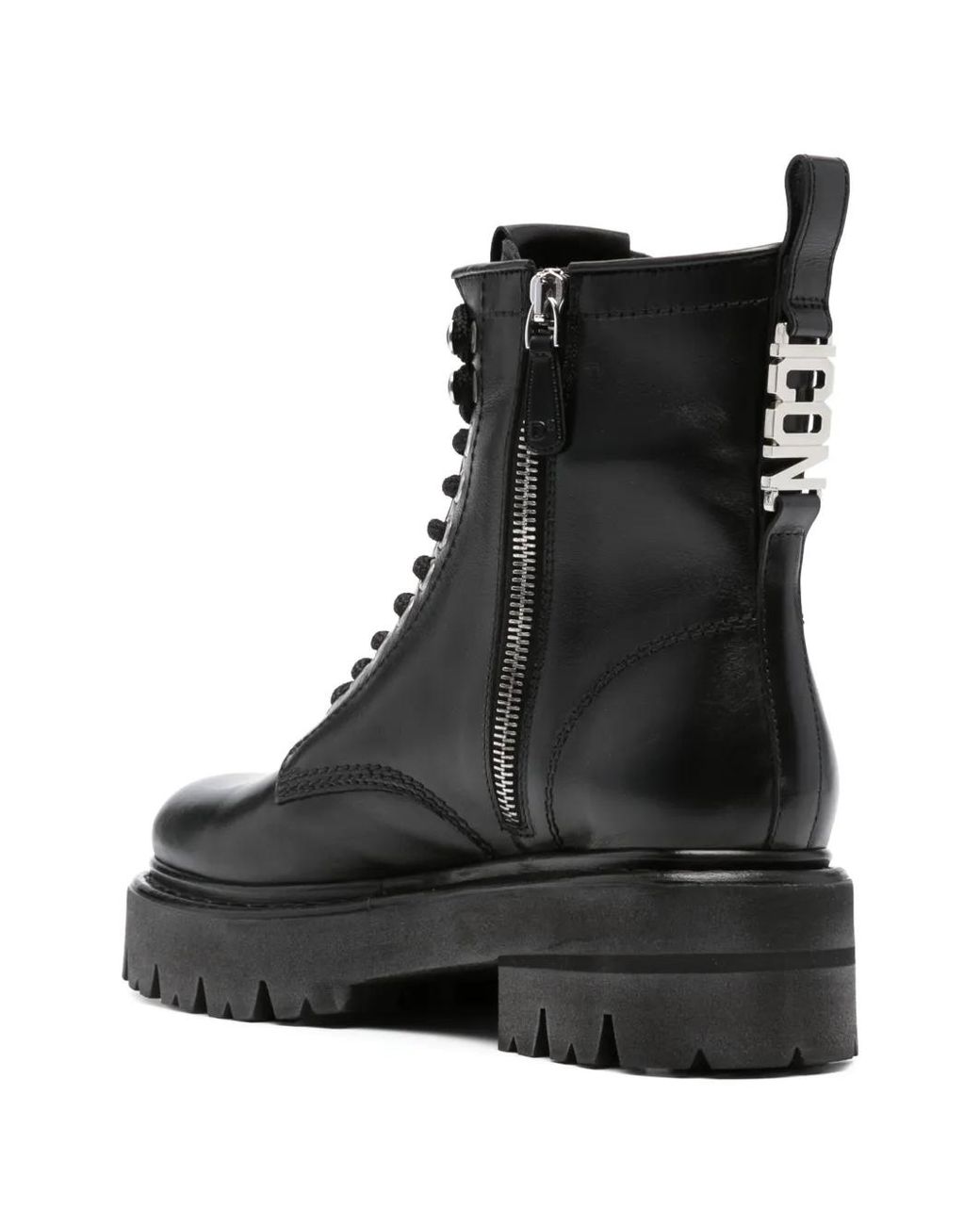 DSquared² Black Leather Ankle Boots