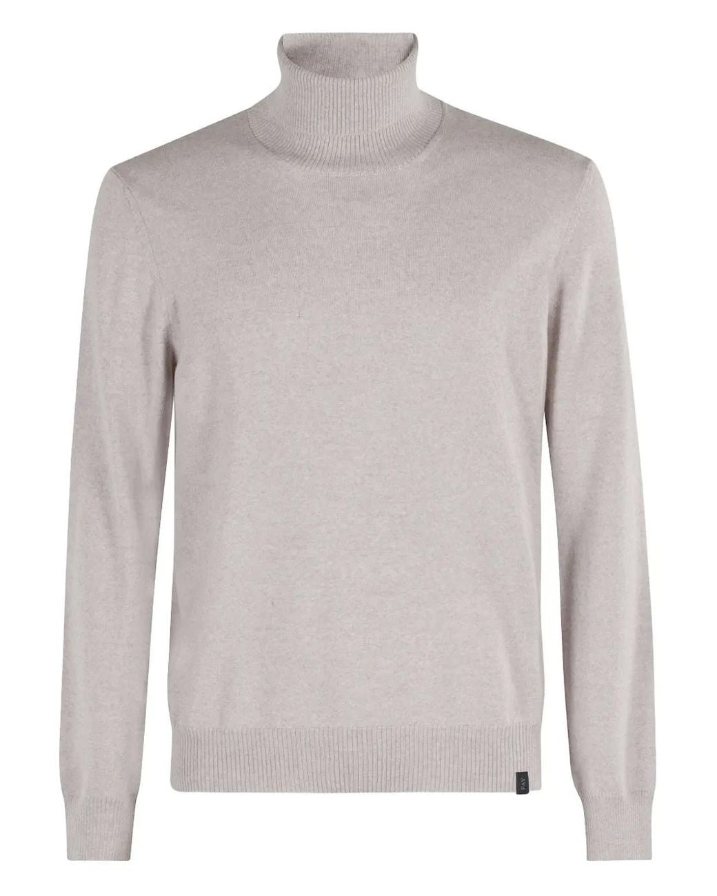 Jersey De Lana Con Cuello Alto Fay de hombre de color Gray