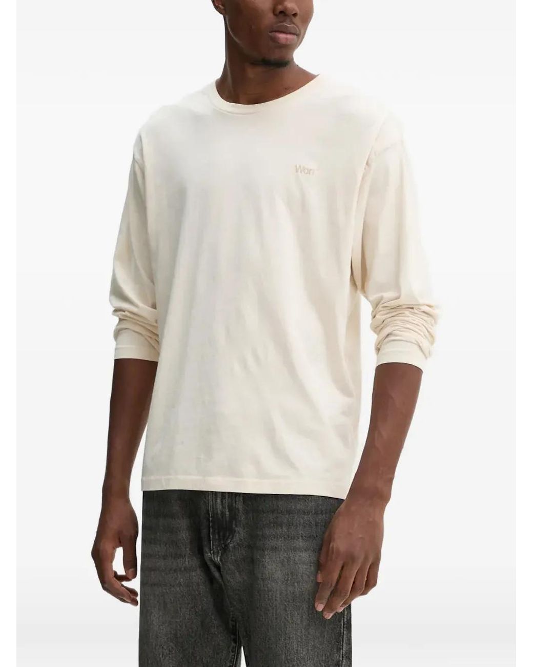 Won Hundred White Long-Sleeve T-Shirt for men