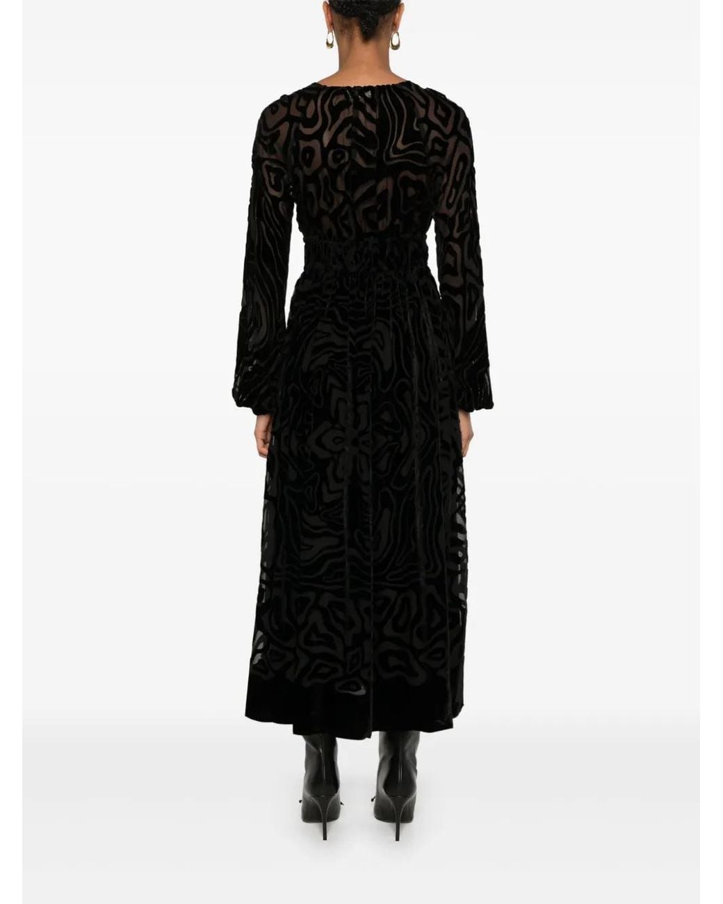 Ulla Johnson Black Elora Midi Dress