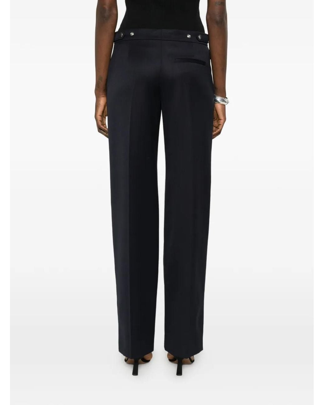 Alexander McQueen White Buttoned Trousers