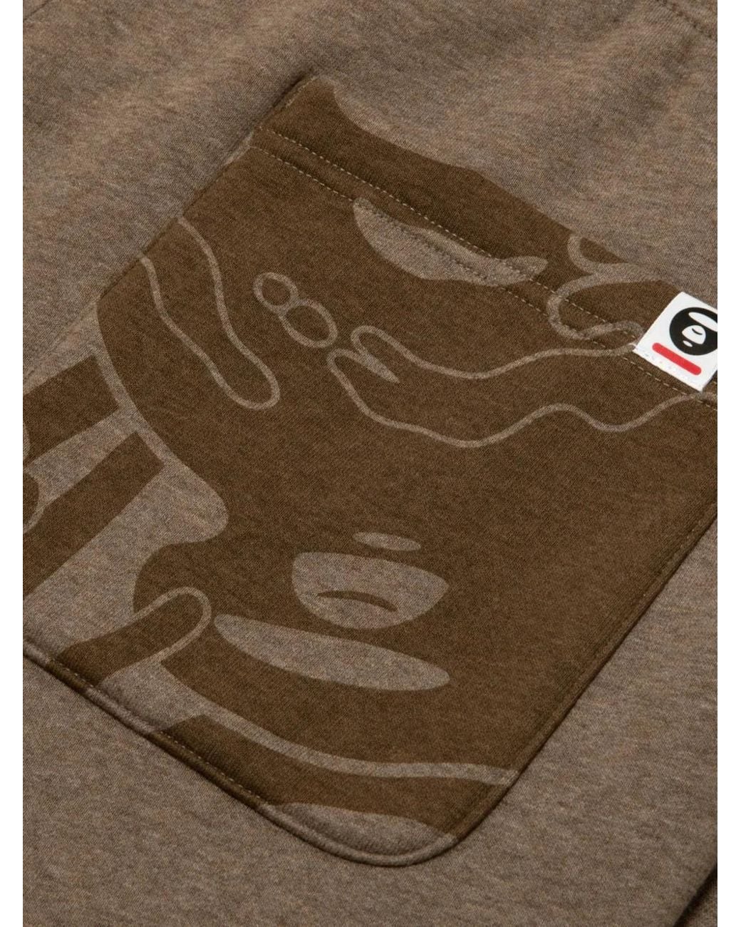Aape By A Bathing Ape Gray Logo-Print Track Pants for men