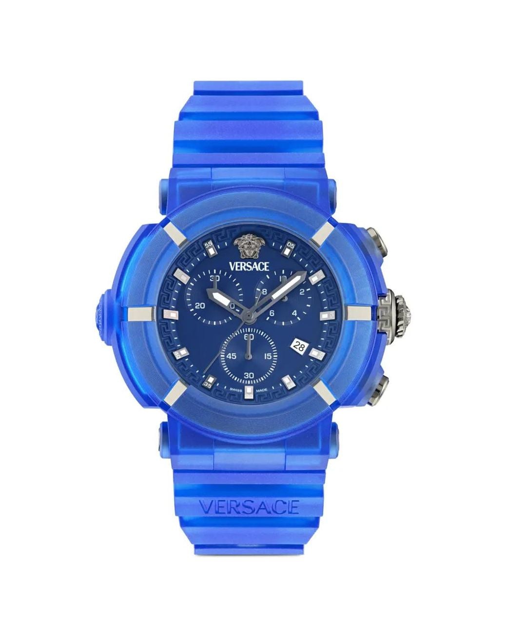 Versace Blue Real Active Chrono 45Mm Watch