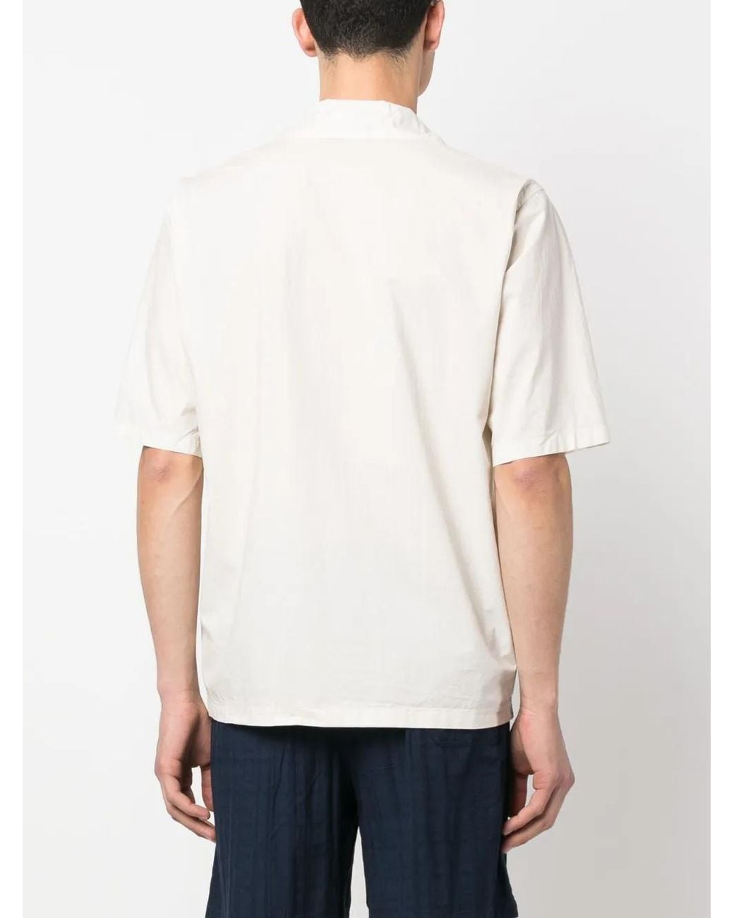 Aspesi White Short-Sleeve Cotton Shirt for men