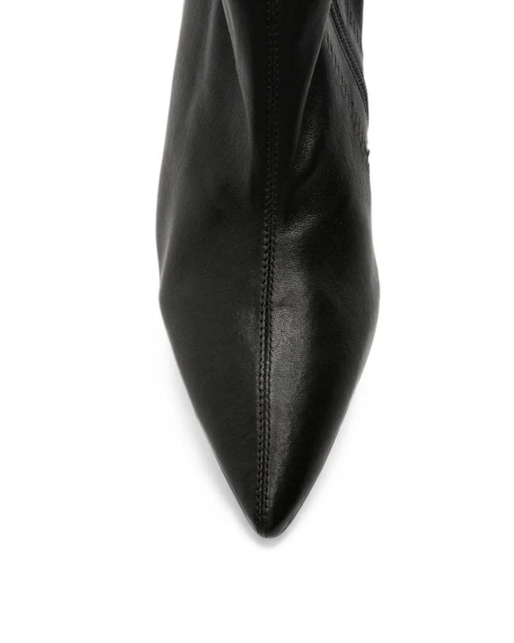 Roberto Del Carlo Black Pointed-Toe Cone-Heel Ankle Boots