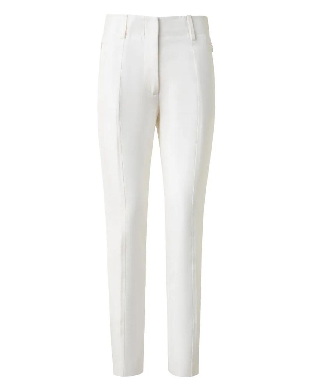 Pantalones Con Bolsillos De Cremallera Akris de color White