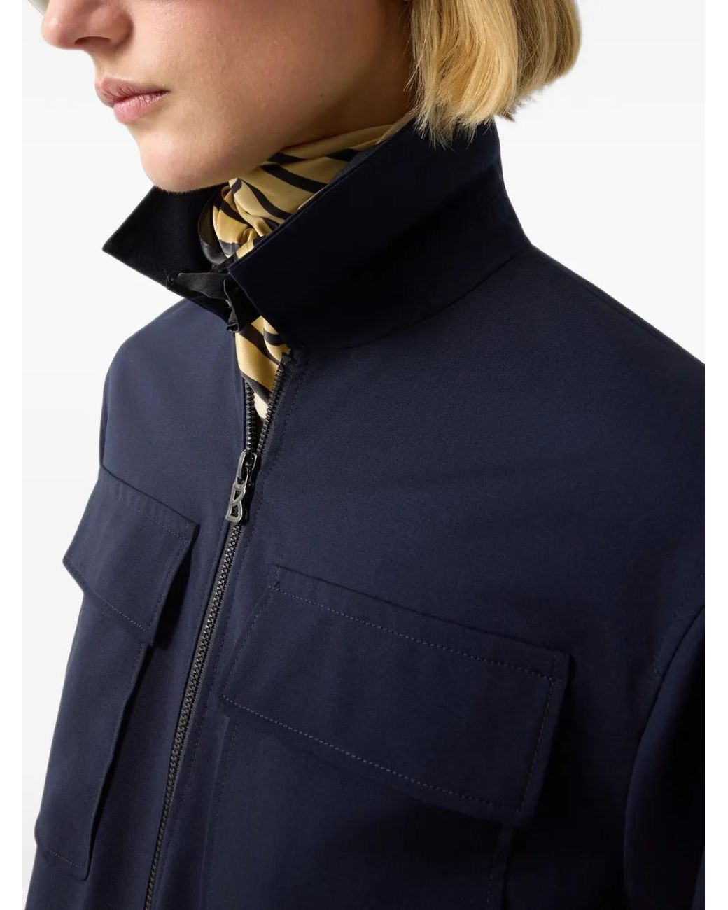 Bogner Blue Tracy Drawstring-Hem Shirt Jacket