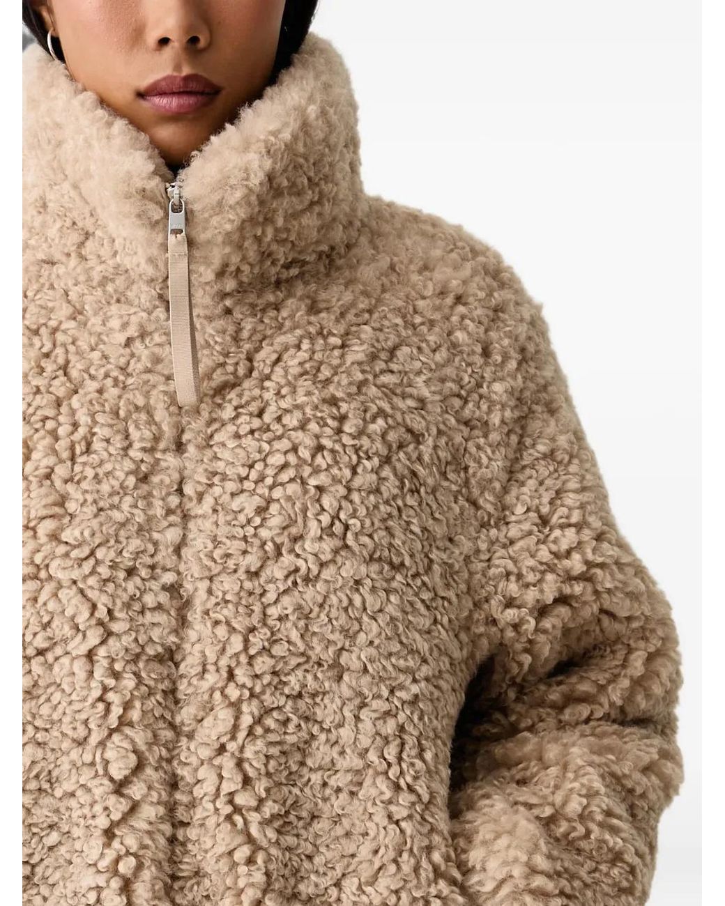 Marc O' Polo Natural Teddy-Texture Zip-Up Jacket