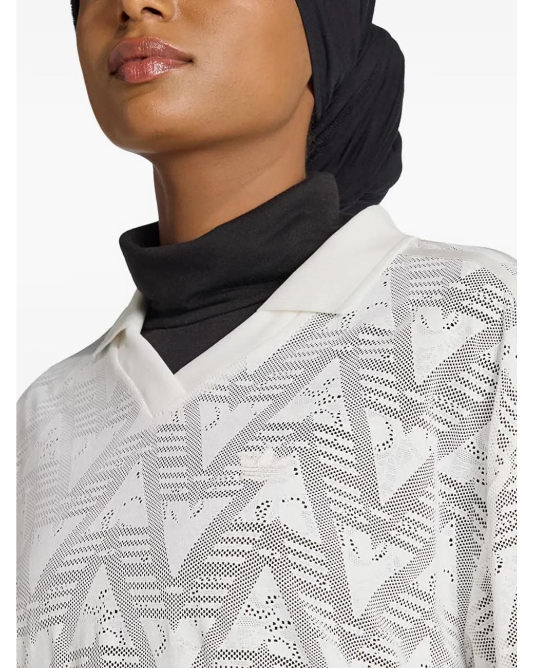Adidas White Lace Football Jersey