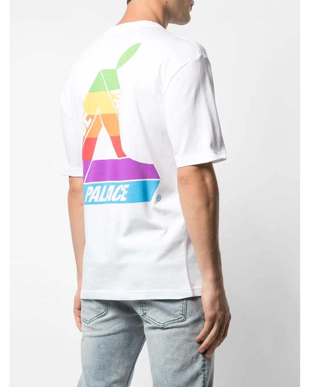 Palace White Jobsworth Logo-Print T-Shirt for men