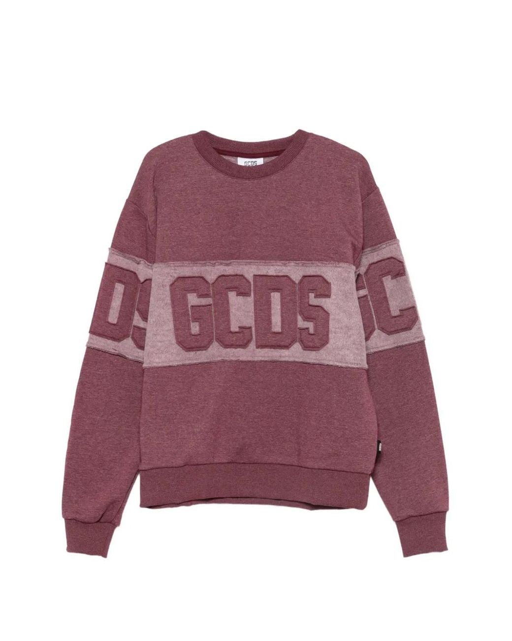 Gcds Purple Pull À Bords Francs Et Logo Appliqué for men
