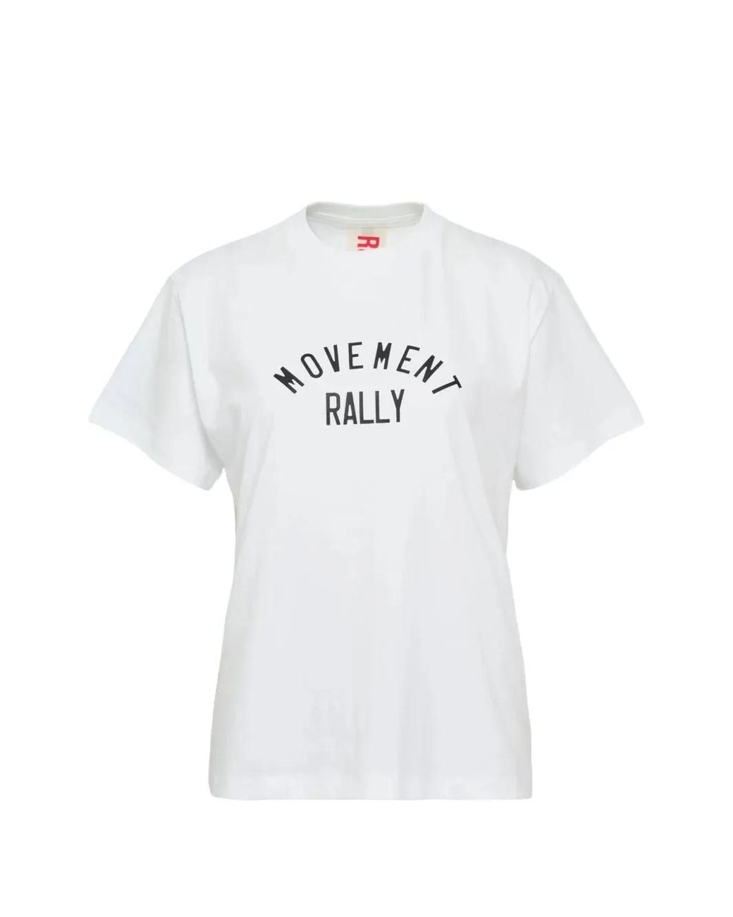 Rally Movement White Logo-Print Crew-Neck T-Shirt