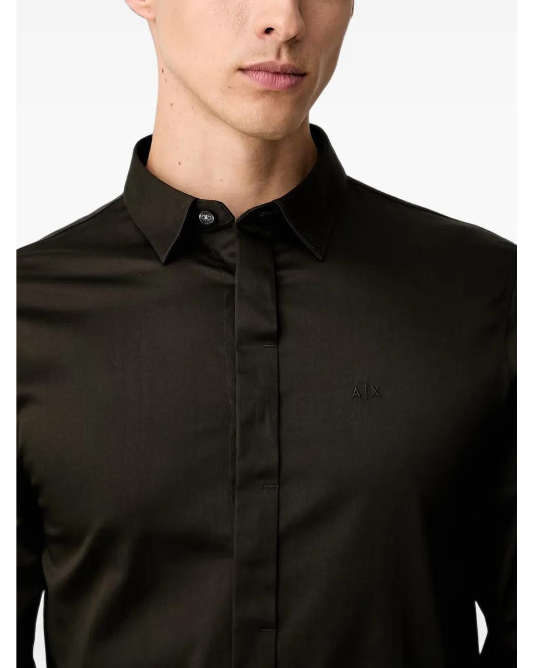 ARMANI EXCHANGE Black Stretch T-Shirt for men