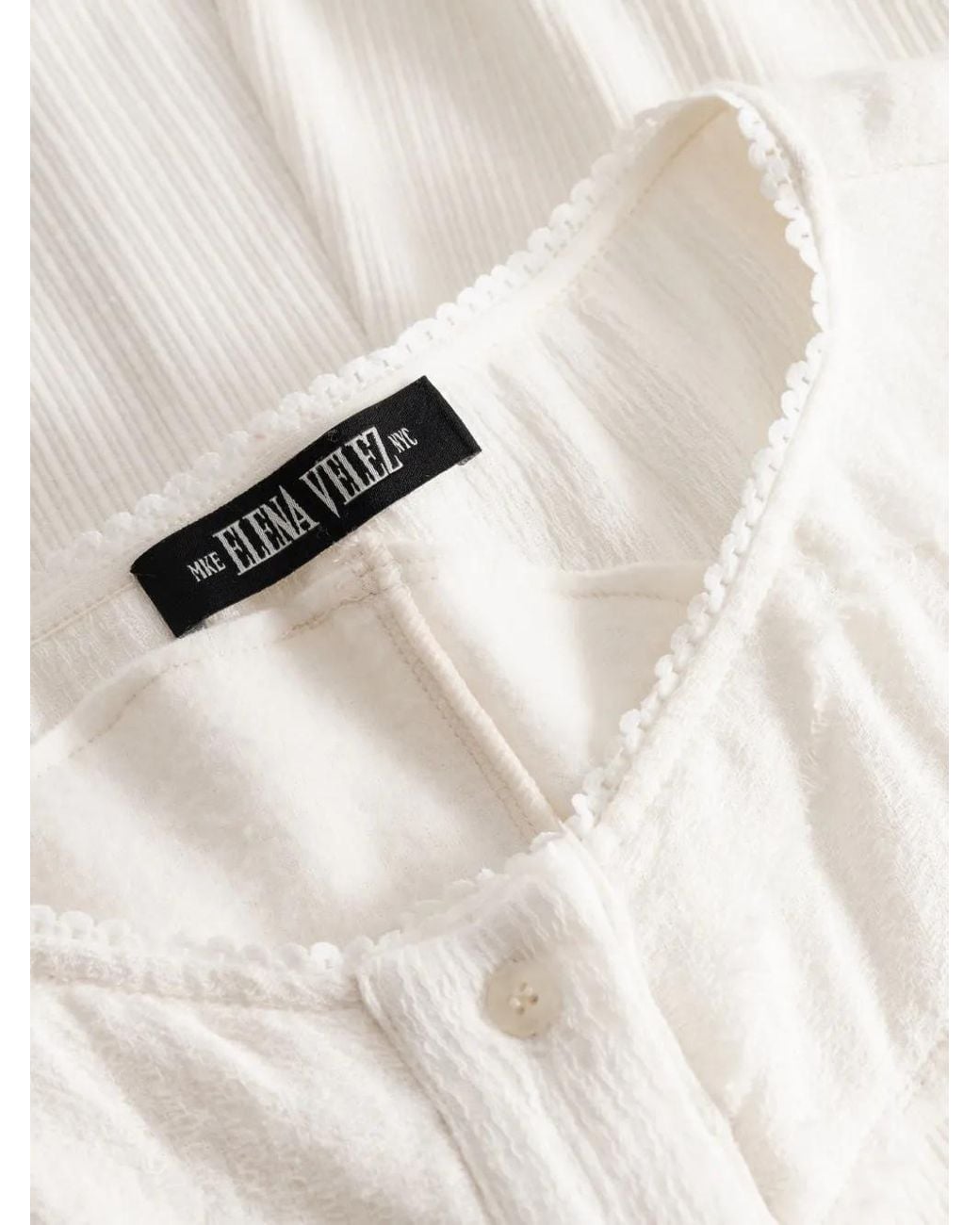 Elena Velez White Y6 Long Johns Ribbed-Knit Jumpsuit