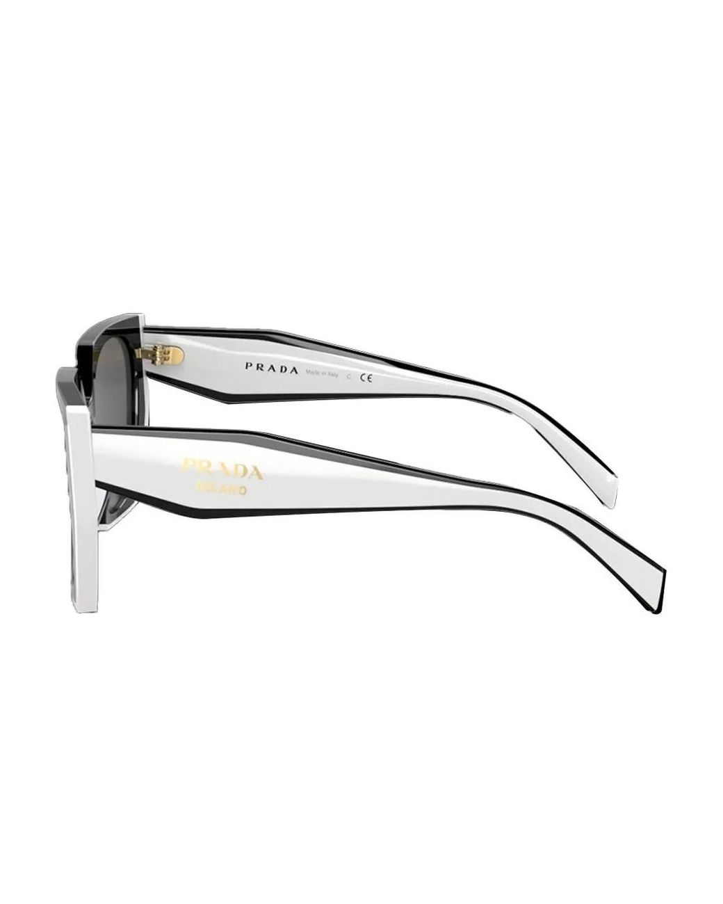Prada Black Rectangular-Frame Sunglasses