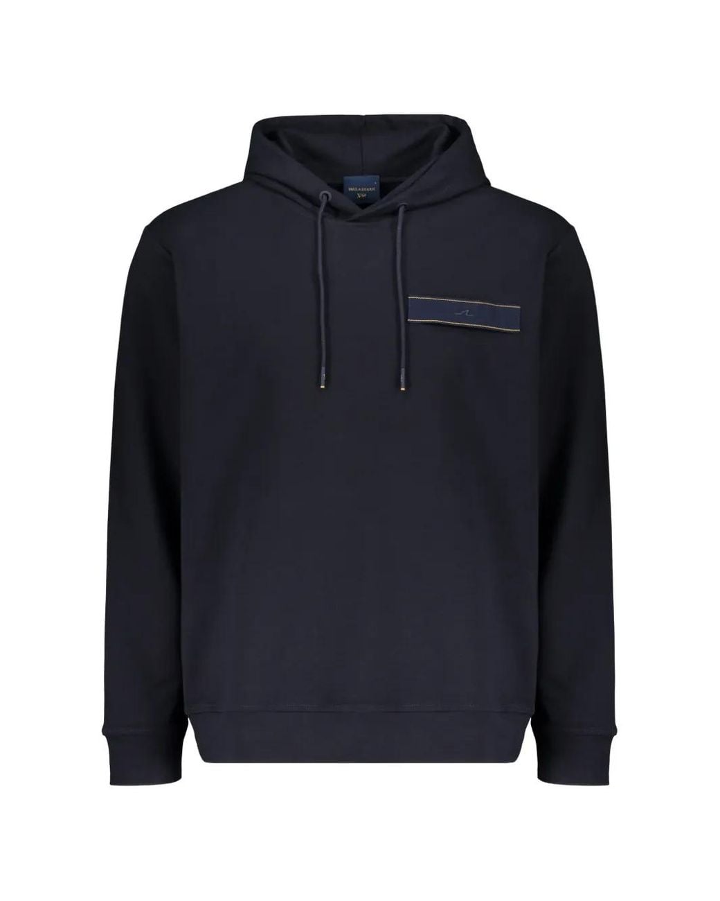 Paul & Shark Blue Logo-Patch Hoodie for men