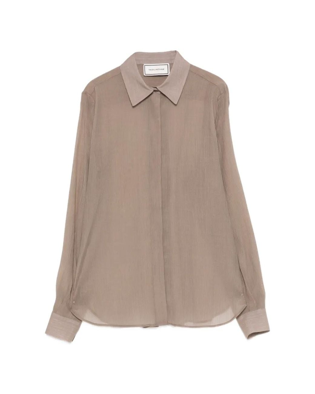 Tagliatore Blouse Met Patch in het Natural