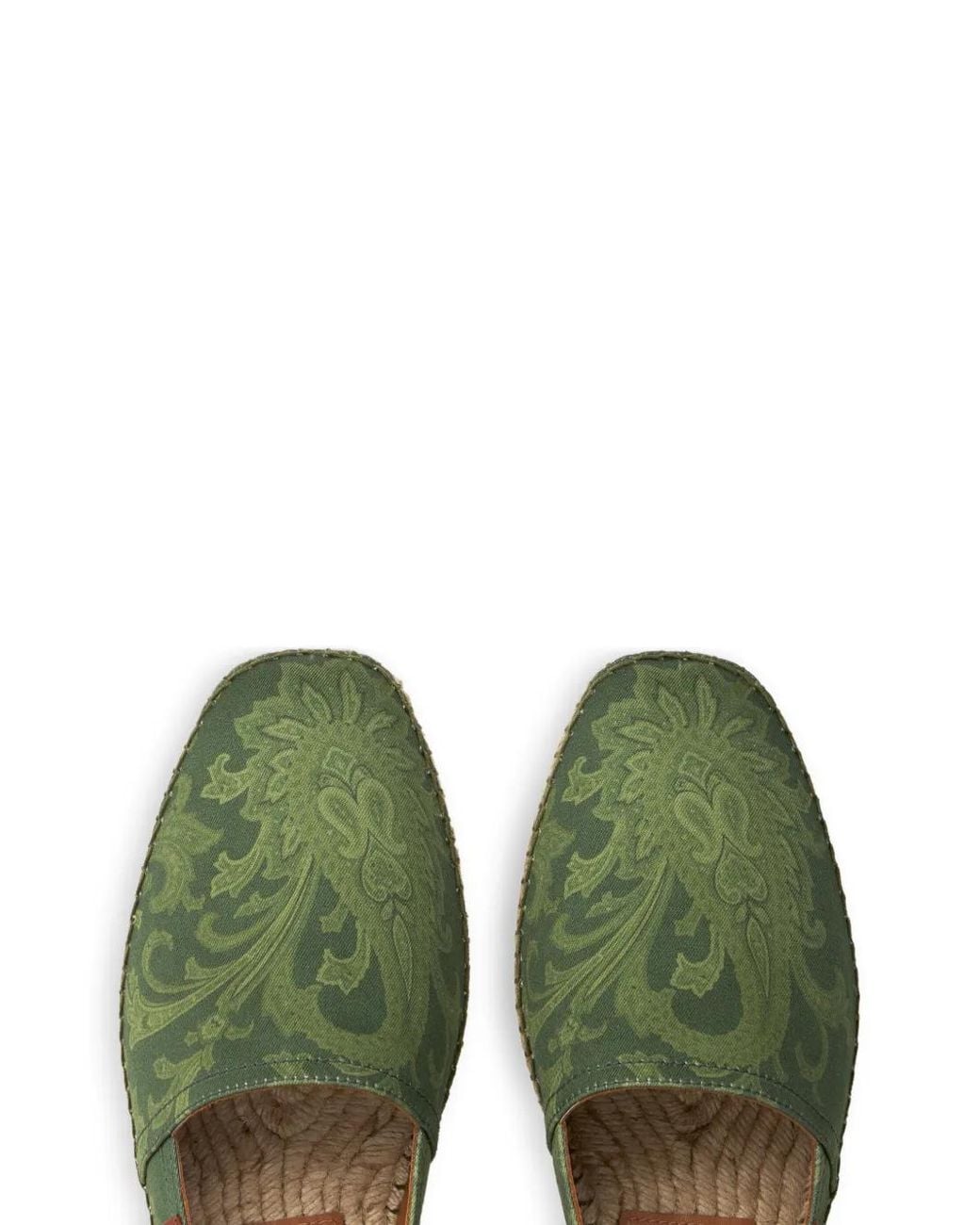 Etro Green Paisley Espadrilles for men