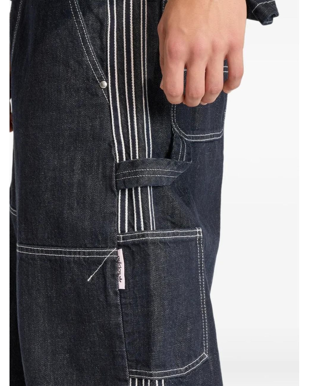Adidas Blue Originals Denim Work Trousers for men