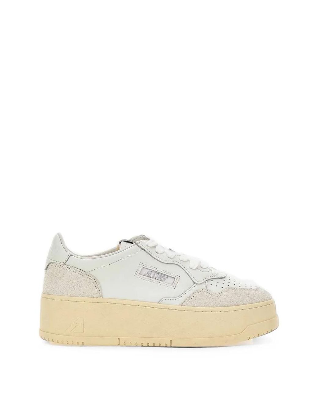 Autry White Medalist Platform Low Sneakers