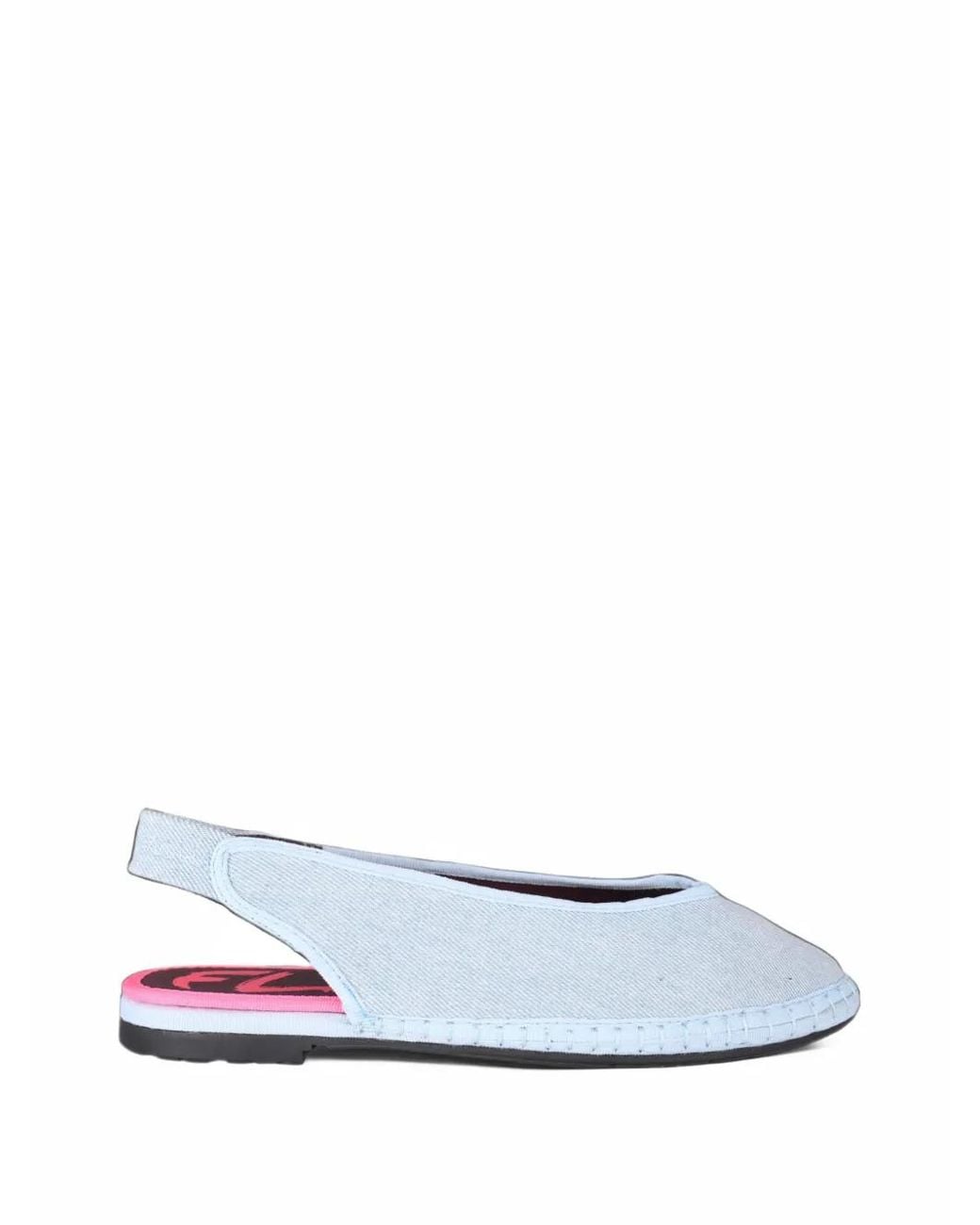Flabelus White Narnia Slingback Ballet Flats