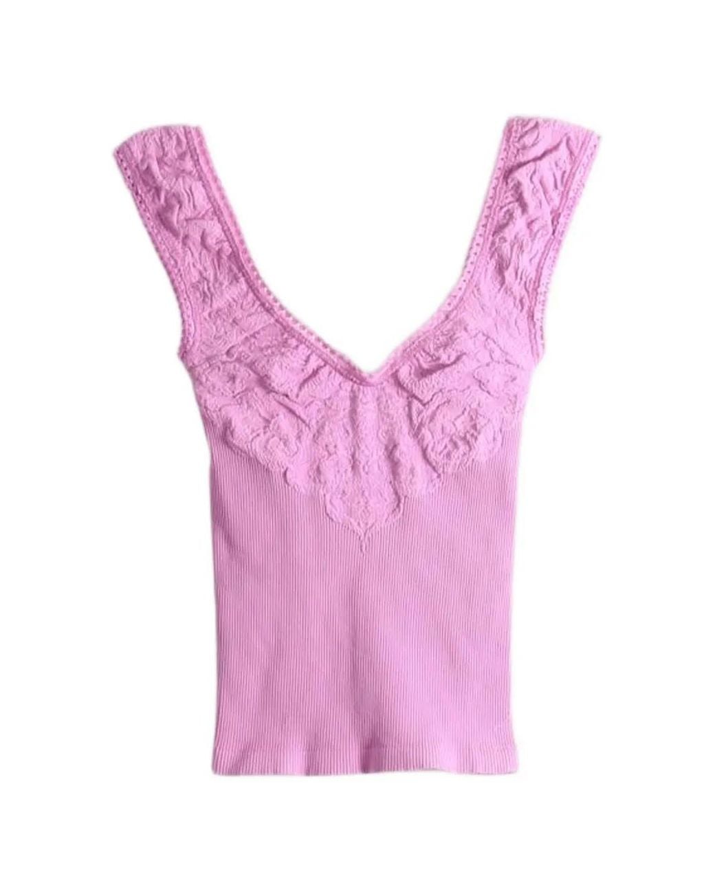 Free People Pink Pretty Please Tank Top